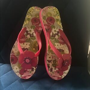 Floral Pink Women's Flip Flops